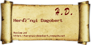 Herényi Dagobert névjegykártya